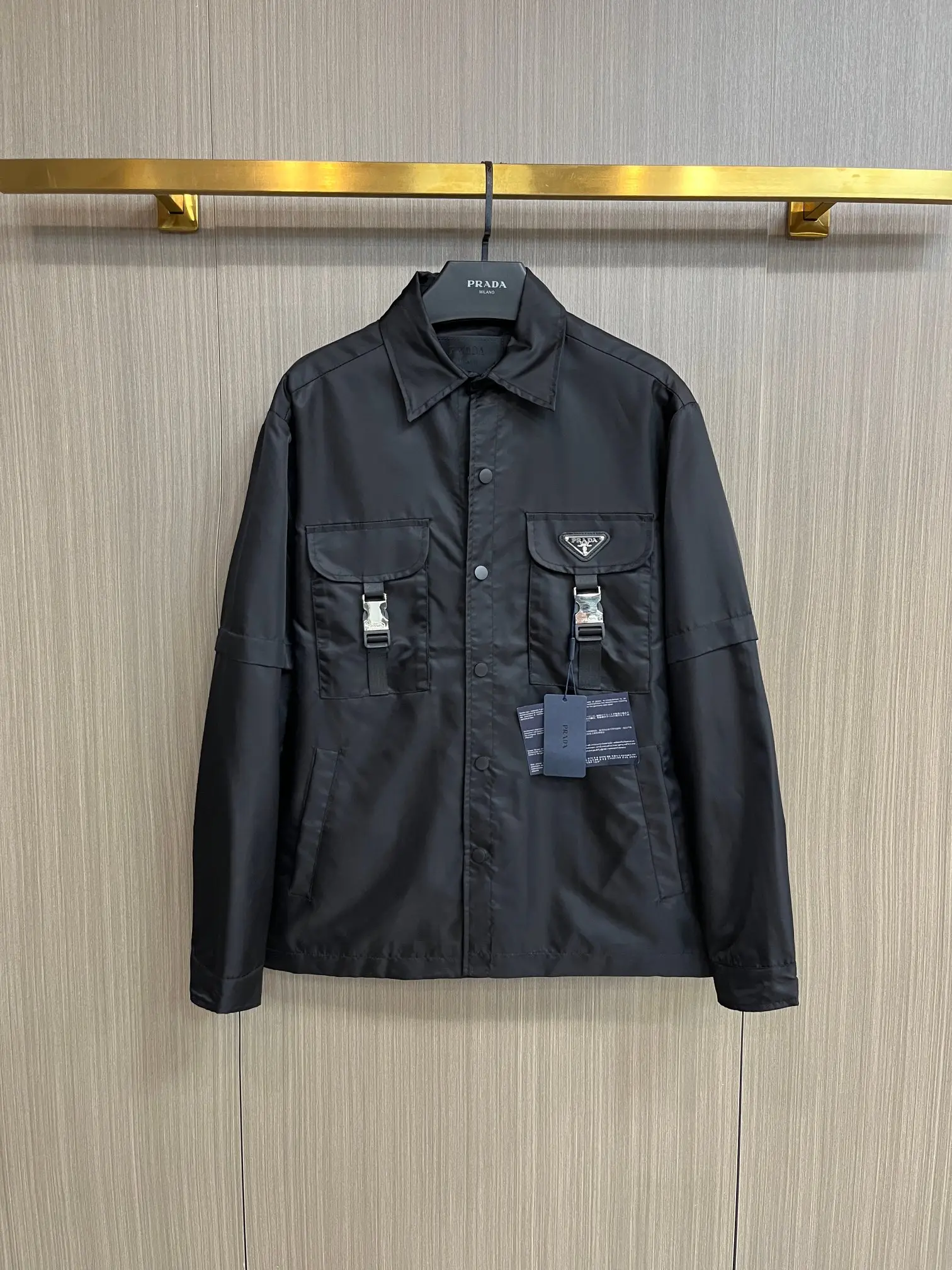 Re-Nylon Buckle Detail Utility Jacket D38014772