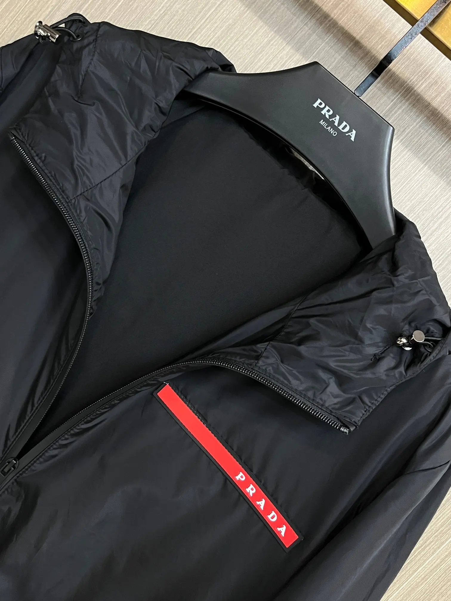 Logo-Appliquéd Hooded Shell Jacket D38014707 — view 3