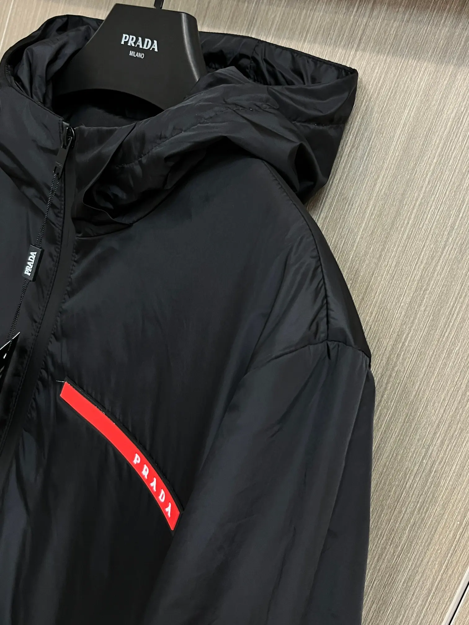 Logo-Appliquéd Hooded Shell Jacket D38014707 — view 4