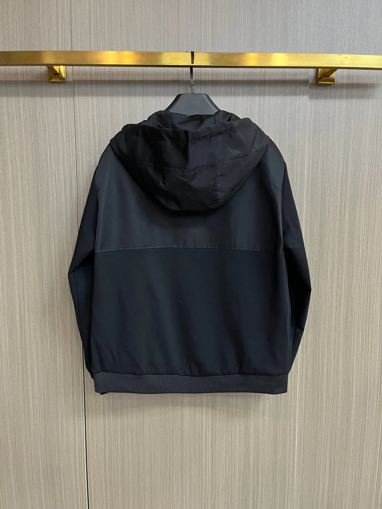 Logo-Print Hooded Shell Jacket D38014677 — view 2