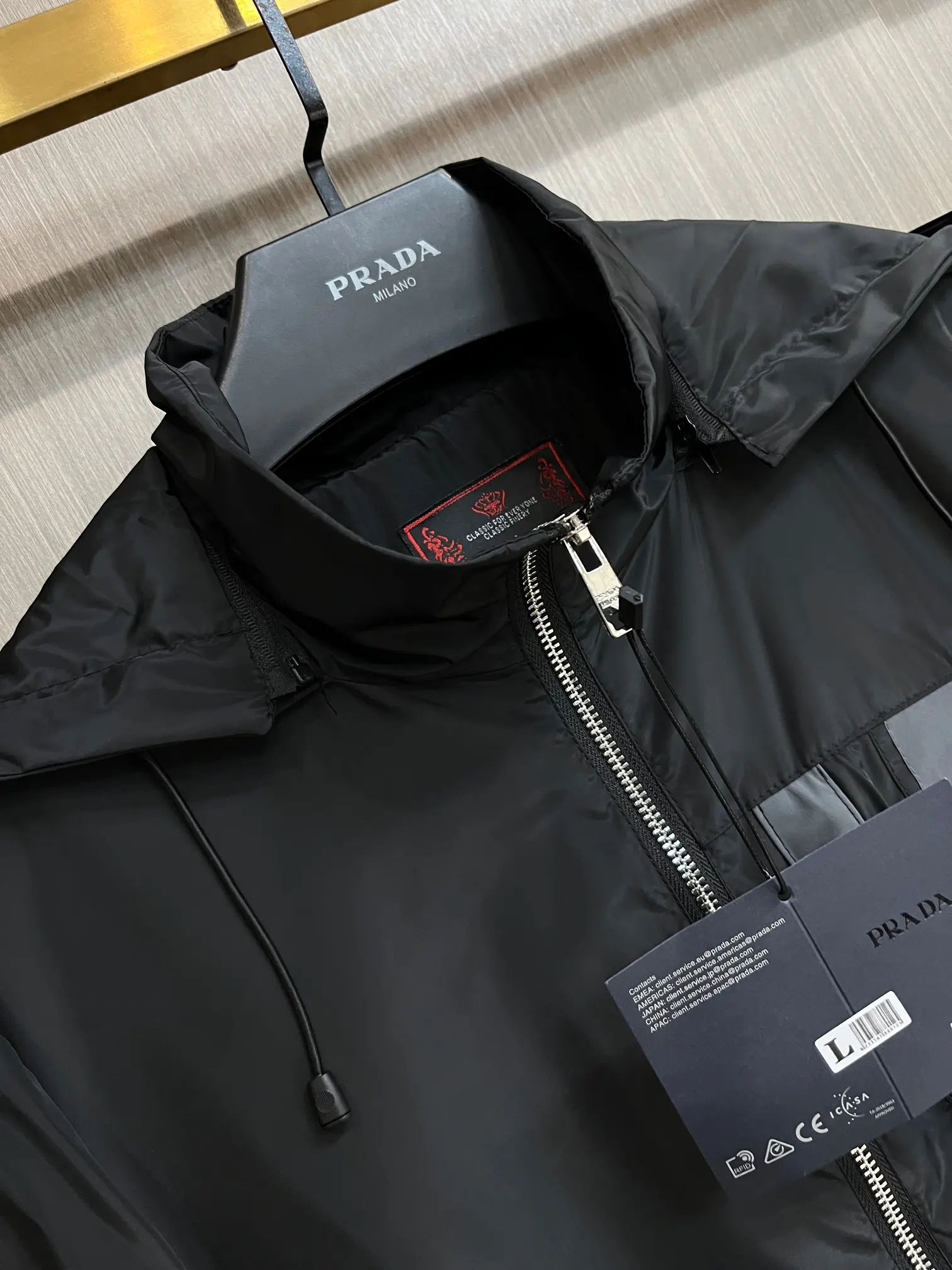 Logo-Appliquéd Hooded Shell Jacket D38014791 — view 3
