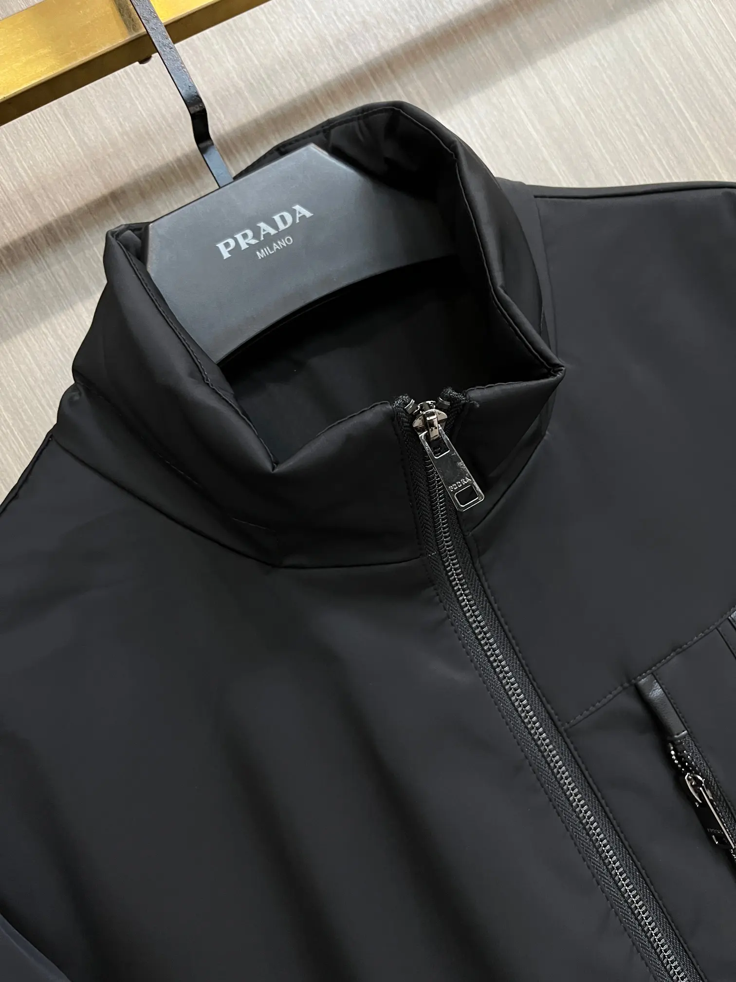 Logo-Plaque Zip-Up Jacket with Packable Hood D38014693 — view 3