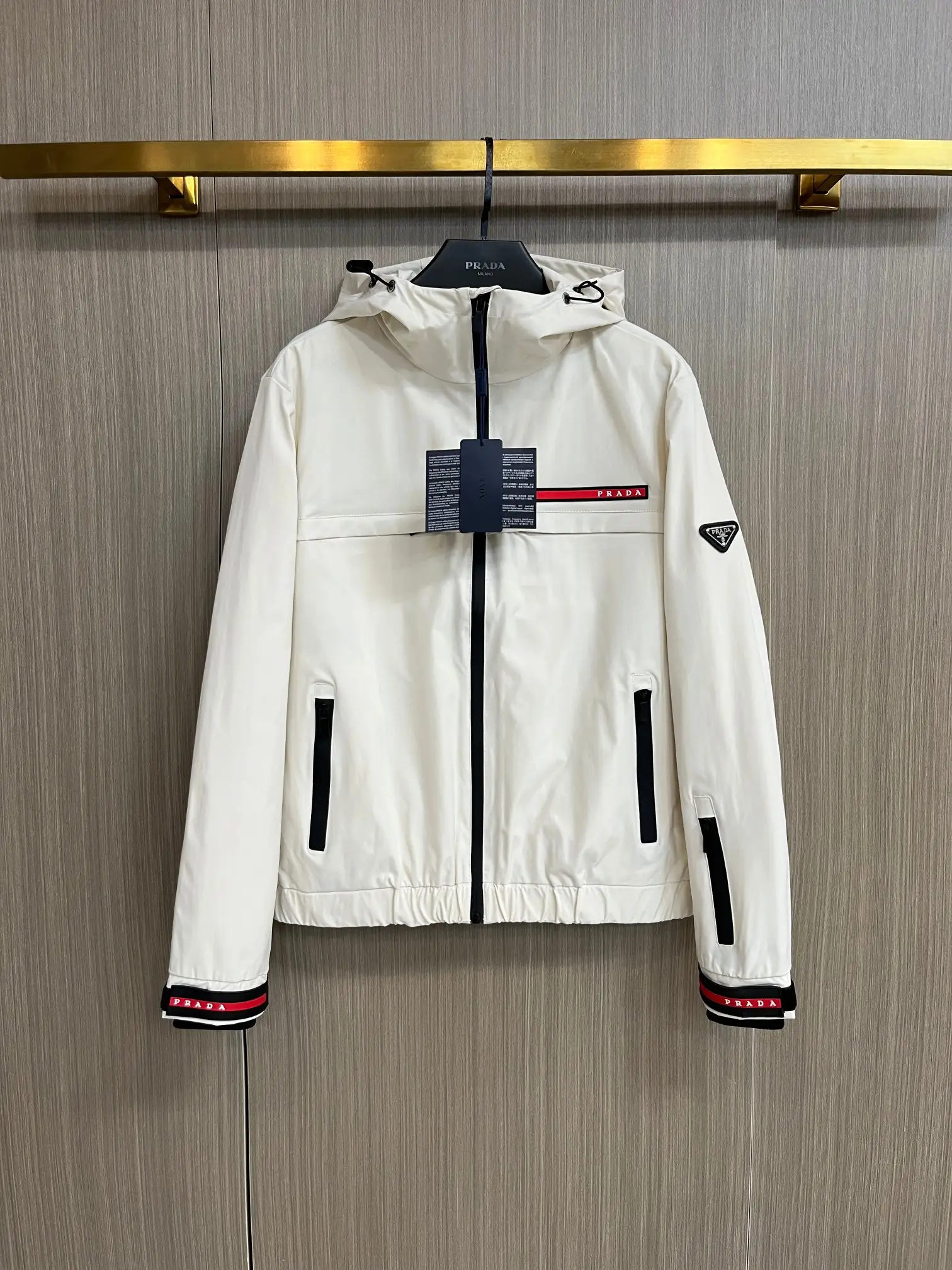 Logo-Appliquéd Hooded Shell Jacket D38014678