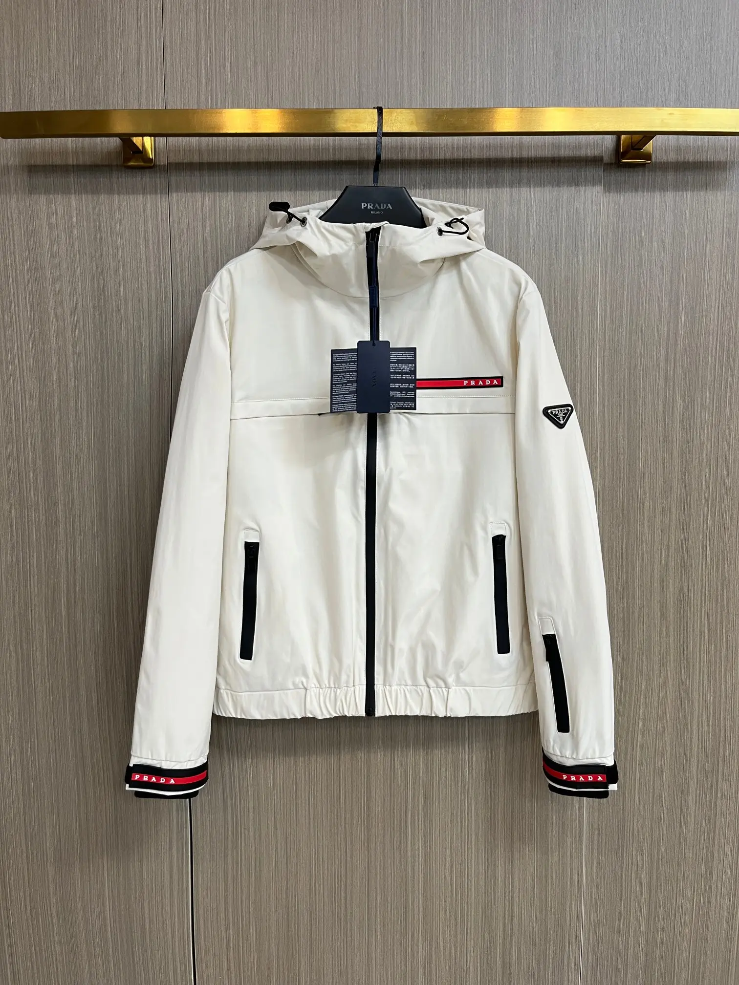 Logo-Appliquéd Hooded Shell Jacket D38014678