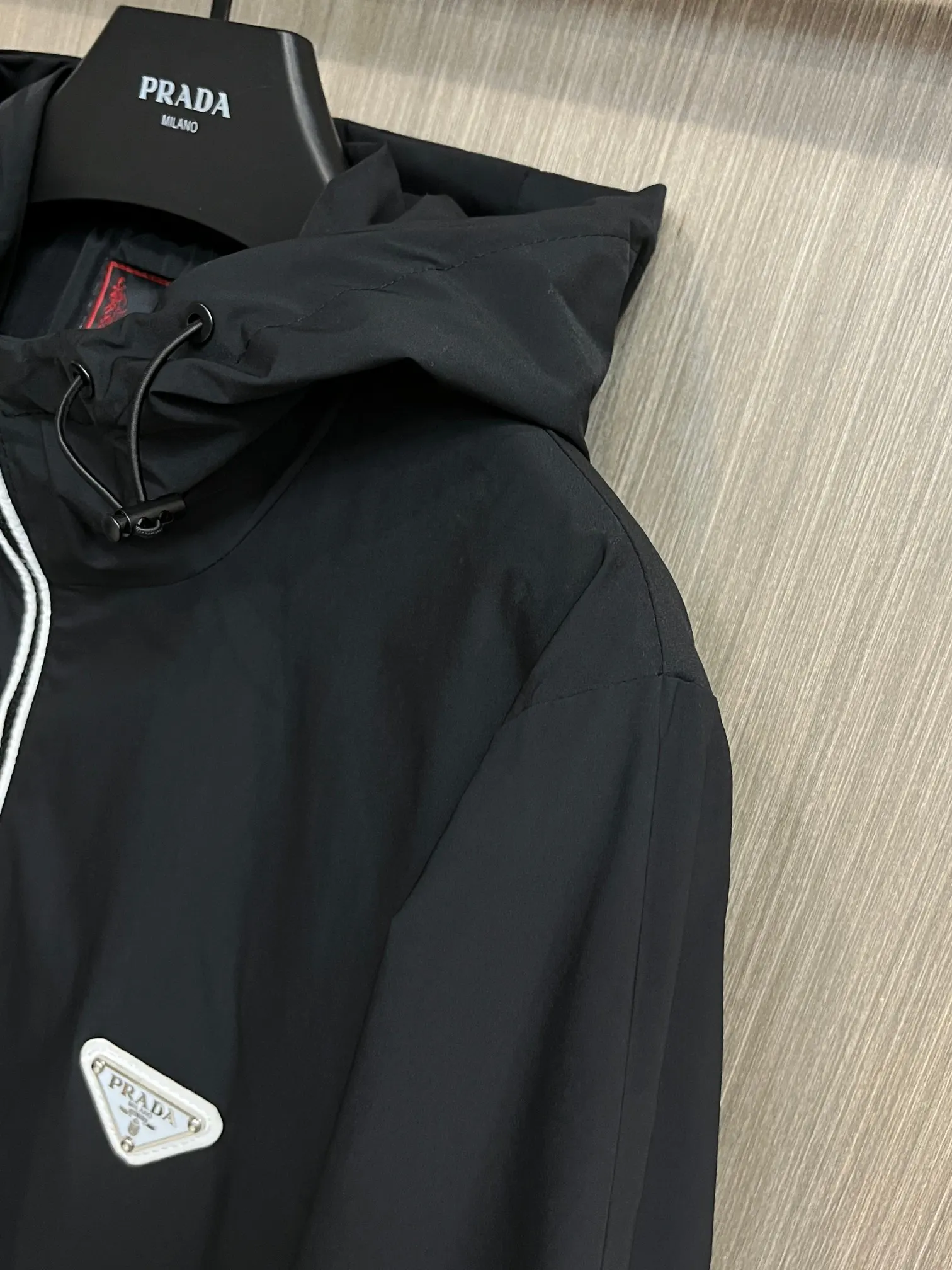Logo-Appliqué Hooded Shell Jacket D38014675 — view 5
