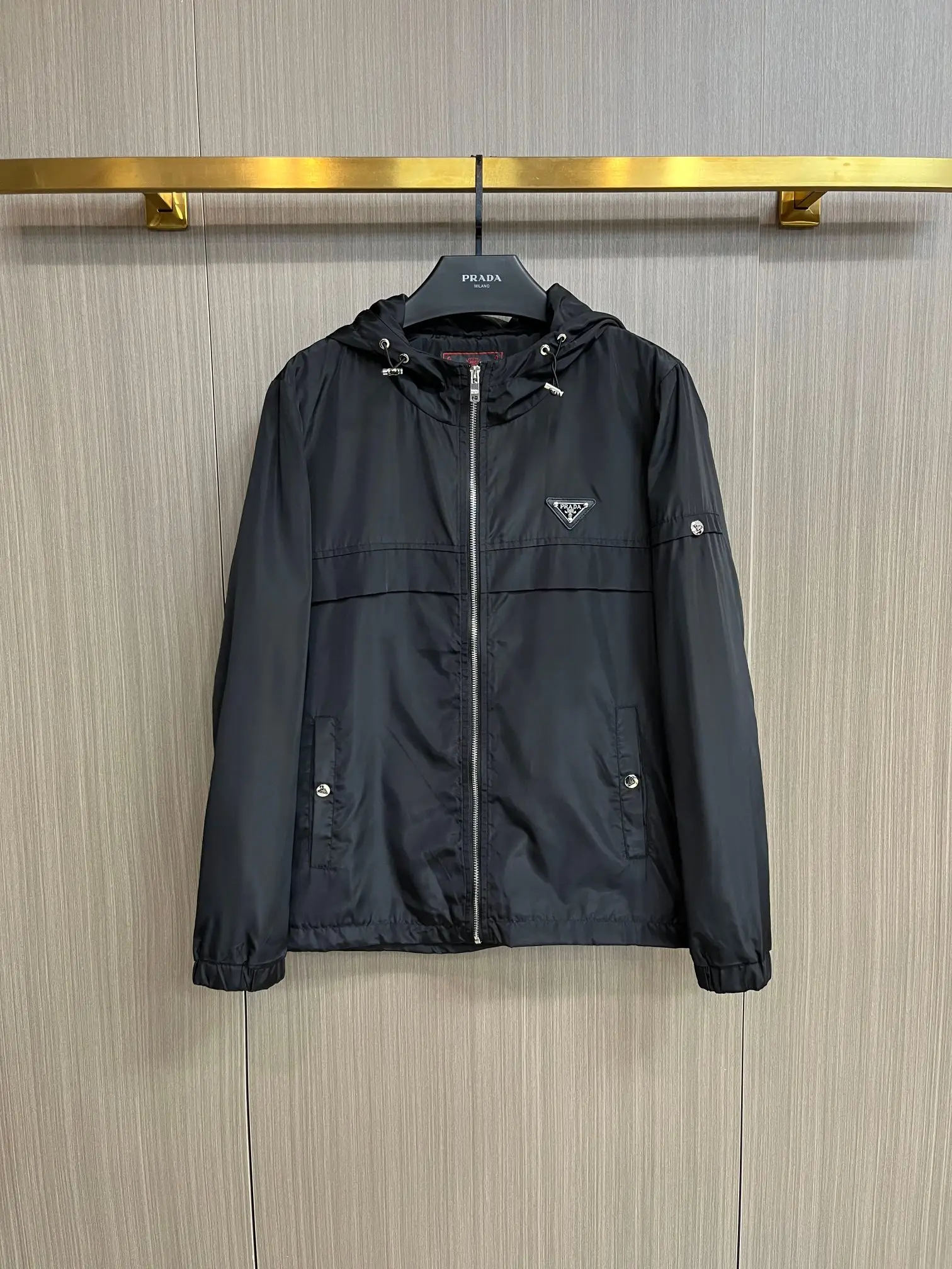 Logo-Appliquéd Hooded Shell Jacket D38014692