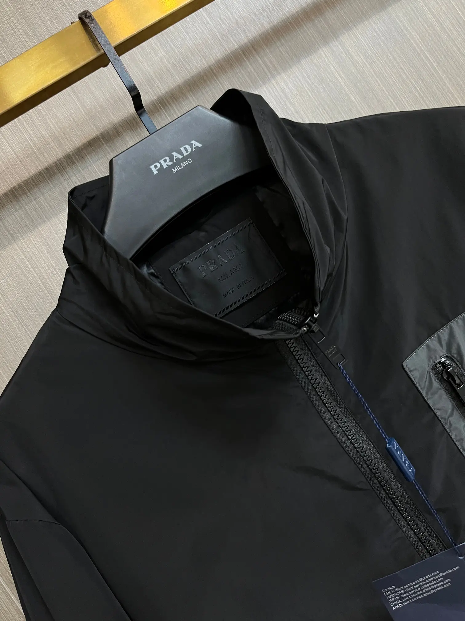Logo-Appliquéd Hooded Shell Jacket D38014676 — view 3
