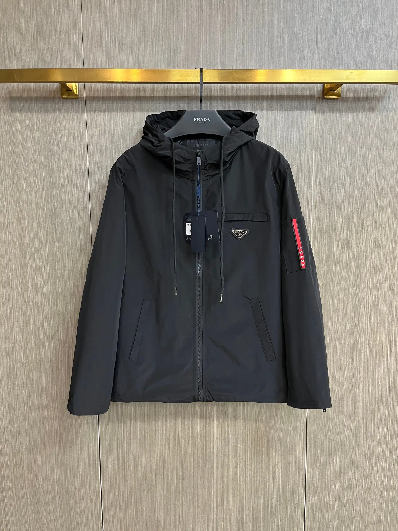 Hooded Nylon Windbreaker Jacket D38014802