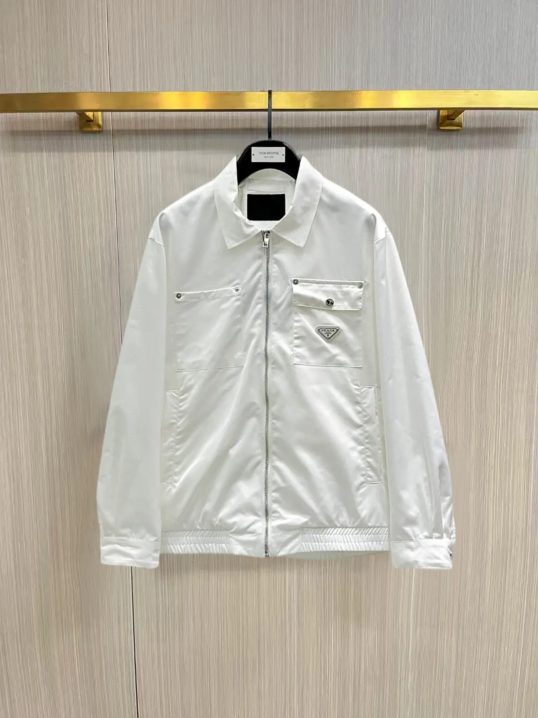 Logo-Appliquéd Zip-Up Harrington Jacket D38014767