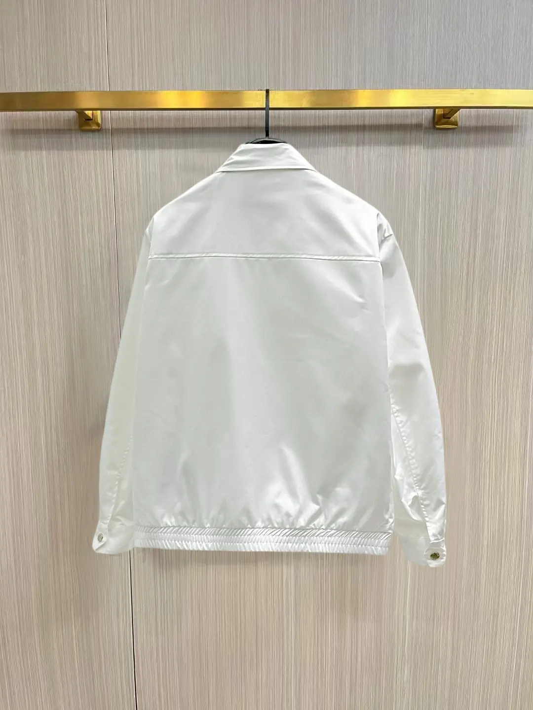 Logo-Appliquéd Zip-Up Harrington Jacket D38014767 — view 2