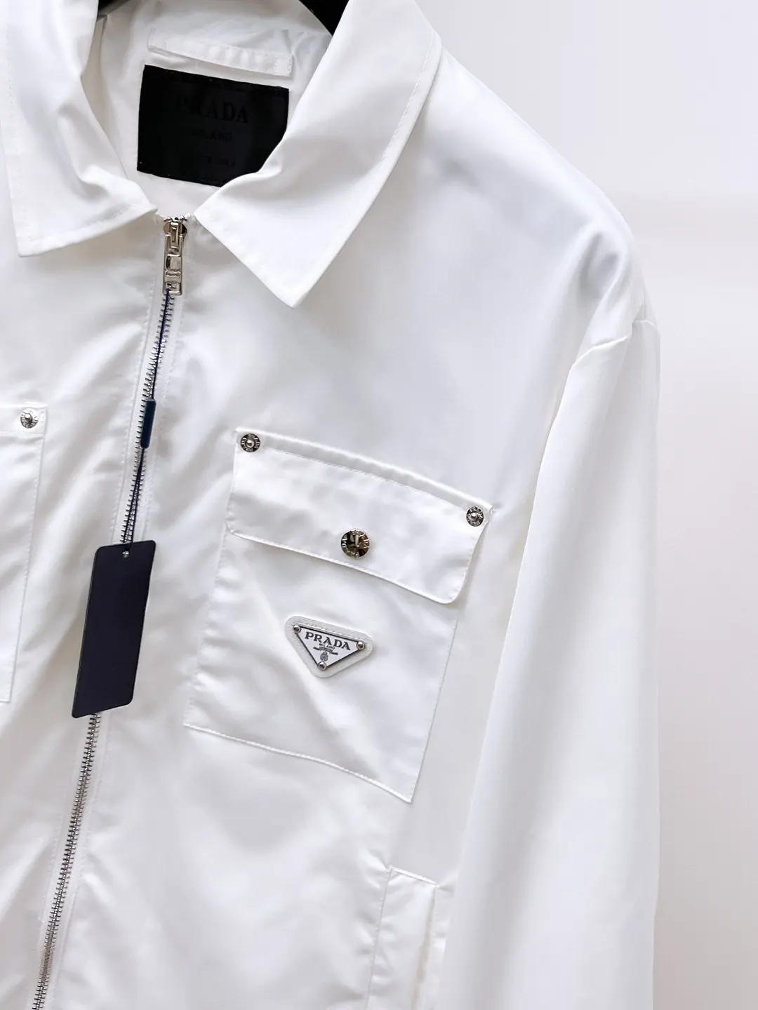 Logo-Appliquéd Zip-Up Harrington Jacket D38014767 — view 7