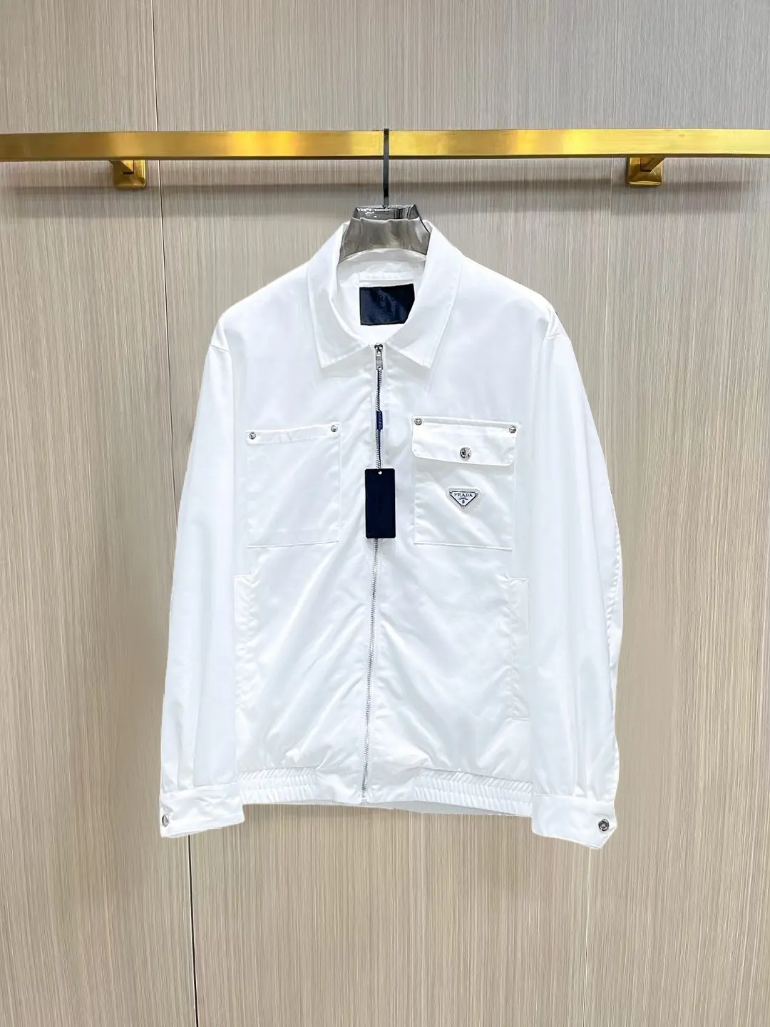 Logo-Appliquéd Zip-Up Blouson Jacket D38014863