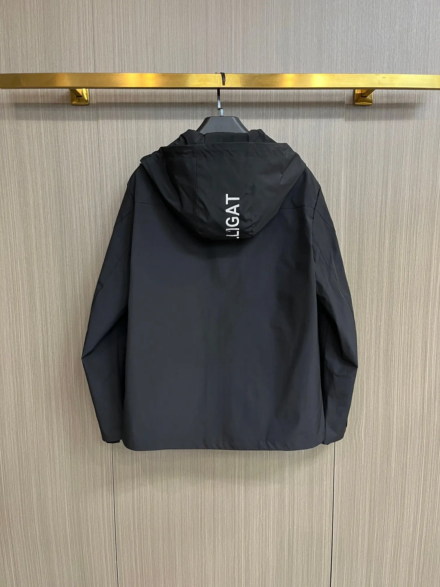 Hooded Shell Jacket with Logo Detail D38014810 — view 2