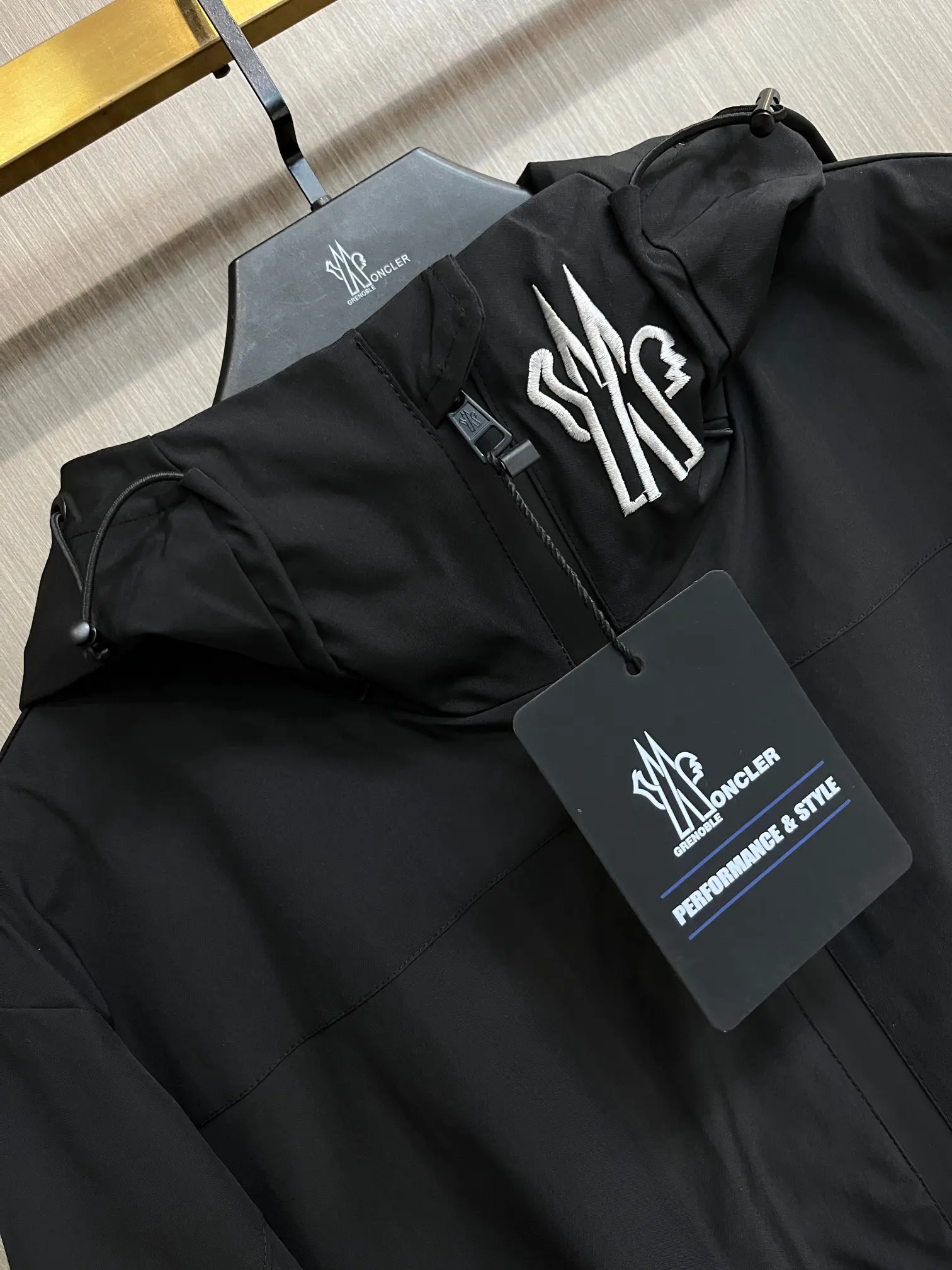 Hooded Shell Jacket with Logo Detail D38014810 — view 3