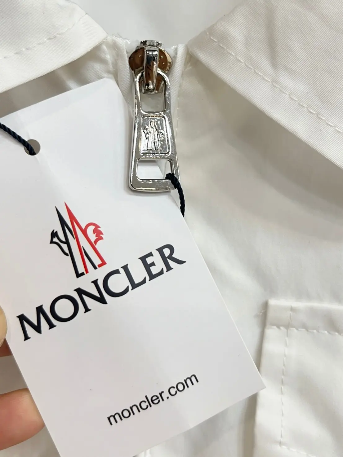 Moncler Logo-Appliqué Zip-Up Harrington Jacket D38014708 — view 7