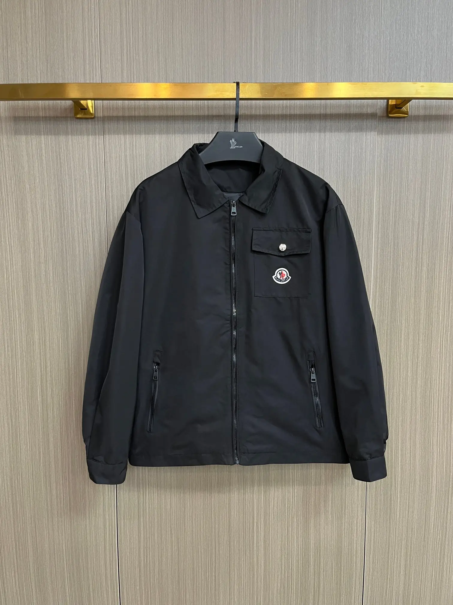 Logo-Appliqué Zip-Up Harrington Jacket D38014702