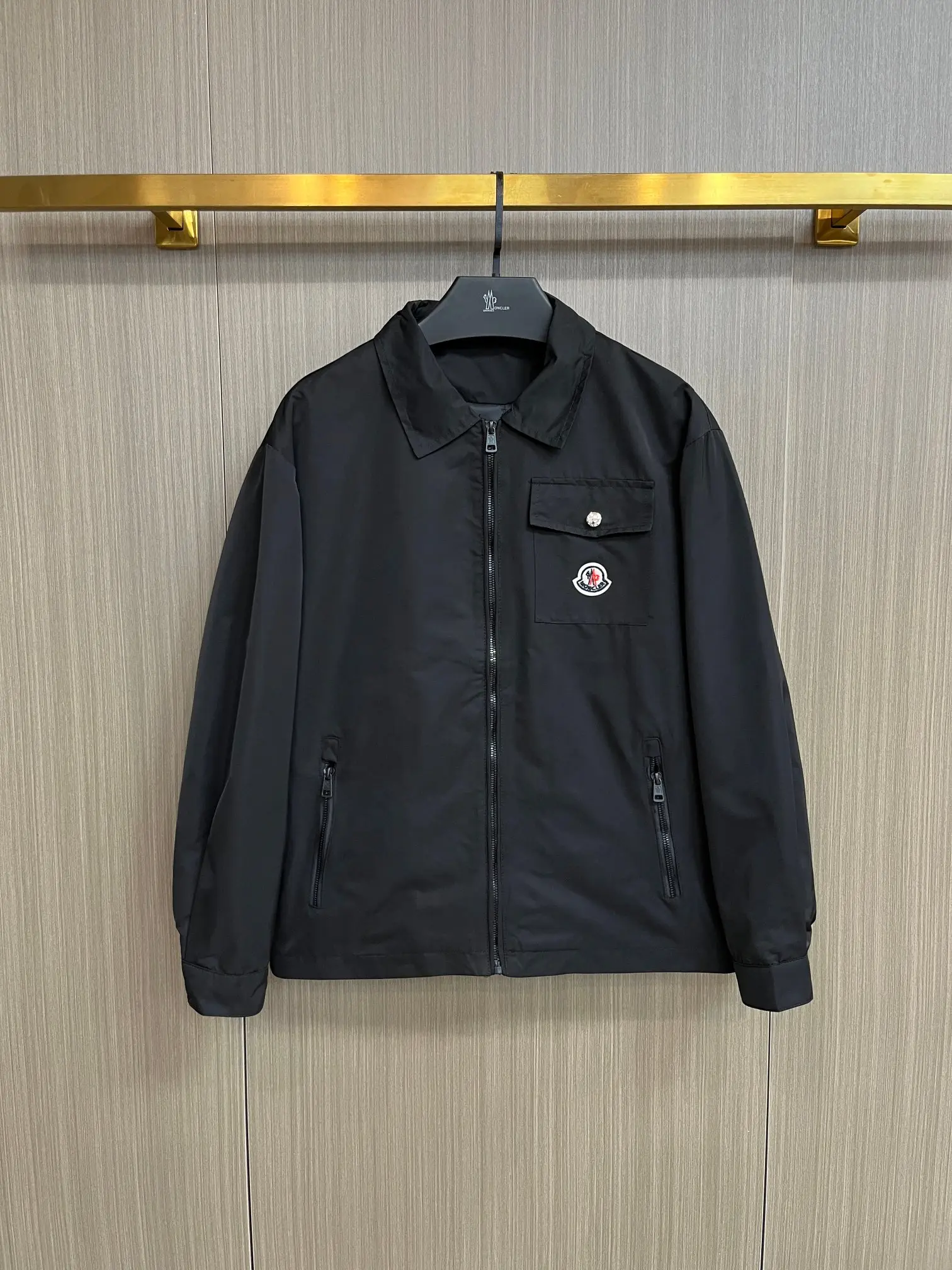 Logo-Appliqué Zip-Up Harrington Jacket D38014702