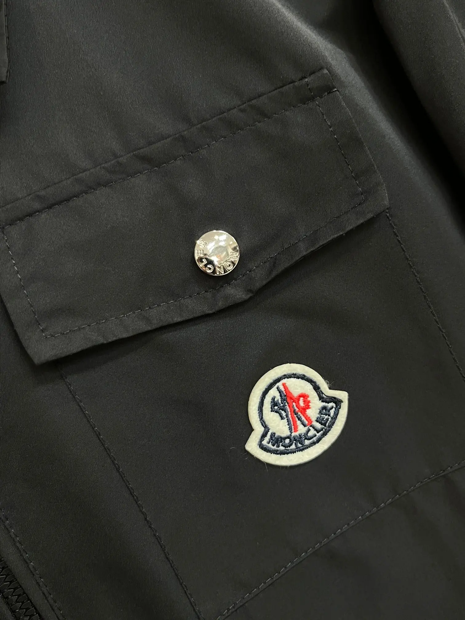 Logo-Appliqué Zip-Up Harrington Jacket D38014702 — view 5
