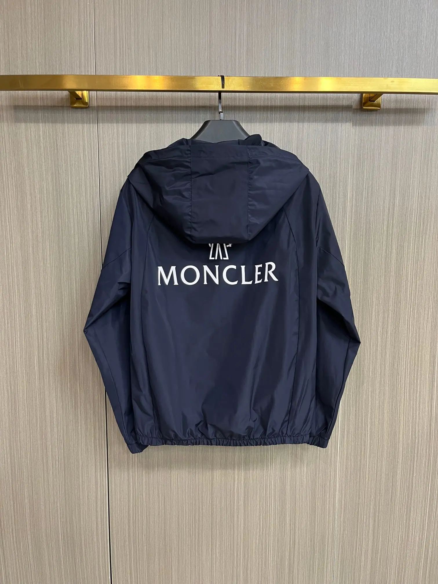 Moncler Hooded Shell Windbreaker Jacket D38014679 — view 2
