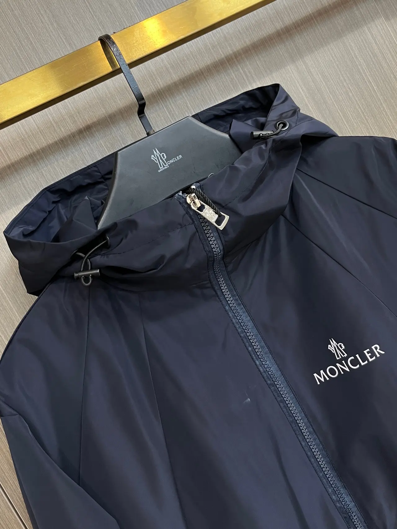 Moncler Hooded Shell Windbreaker Jacket D38014679 — view 3