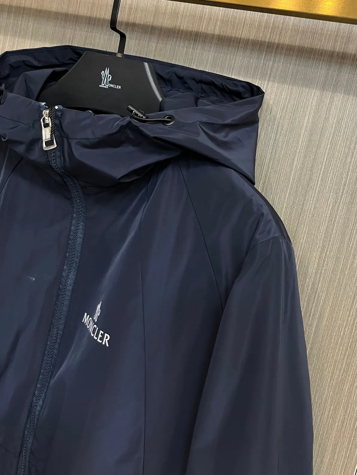 Moncler Hooded Shell Windbreaker Jacket D38014679 — view 5