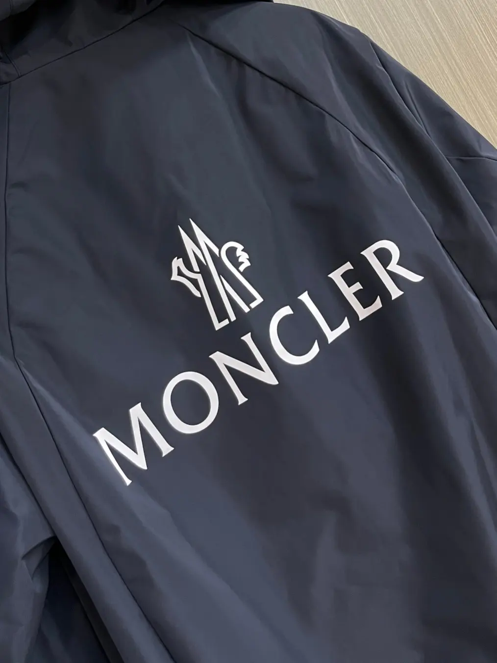 Moncler Hooded Shell Windbreaker Jacket D38014679 — view 8