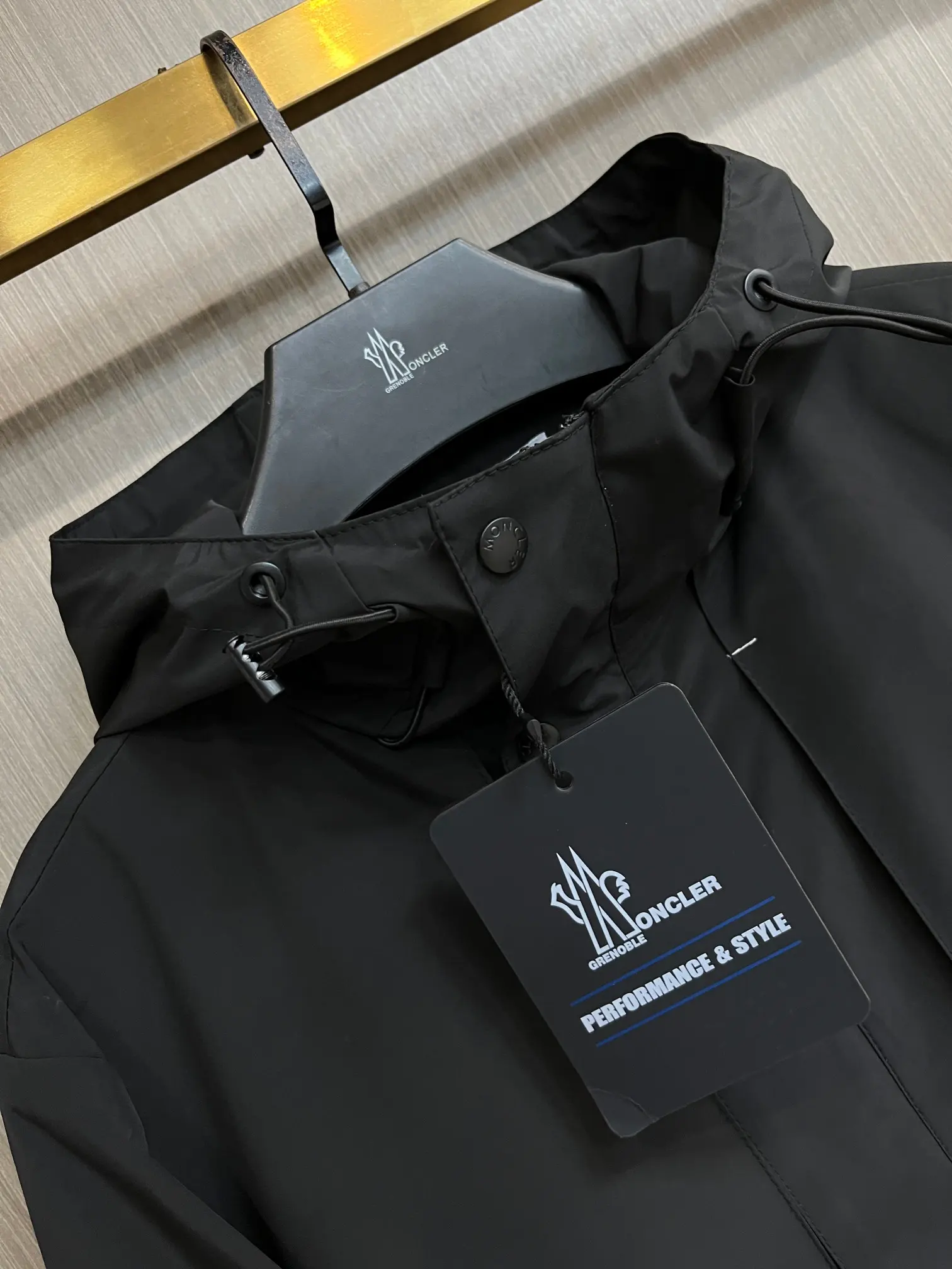 Moncler Hooded Technical Shell Jacket D38014784 — view 3