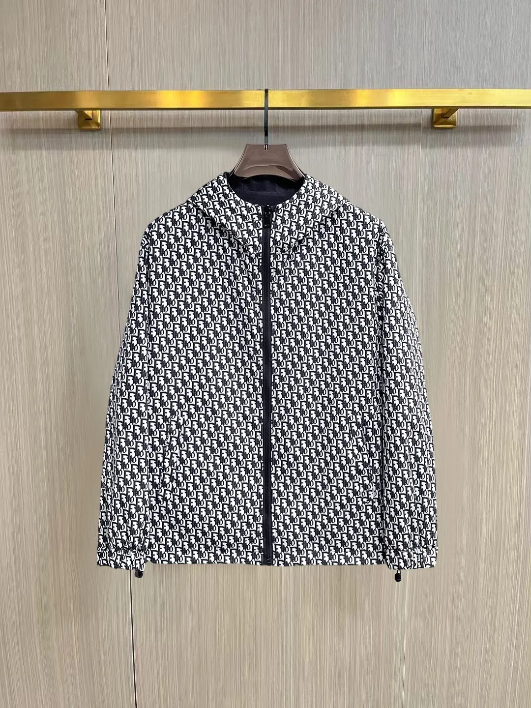 Reversible Hooded Windbreaker Jacket D38014748 — view 3