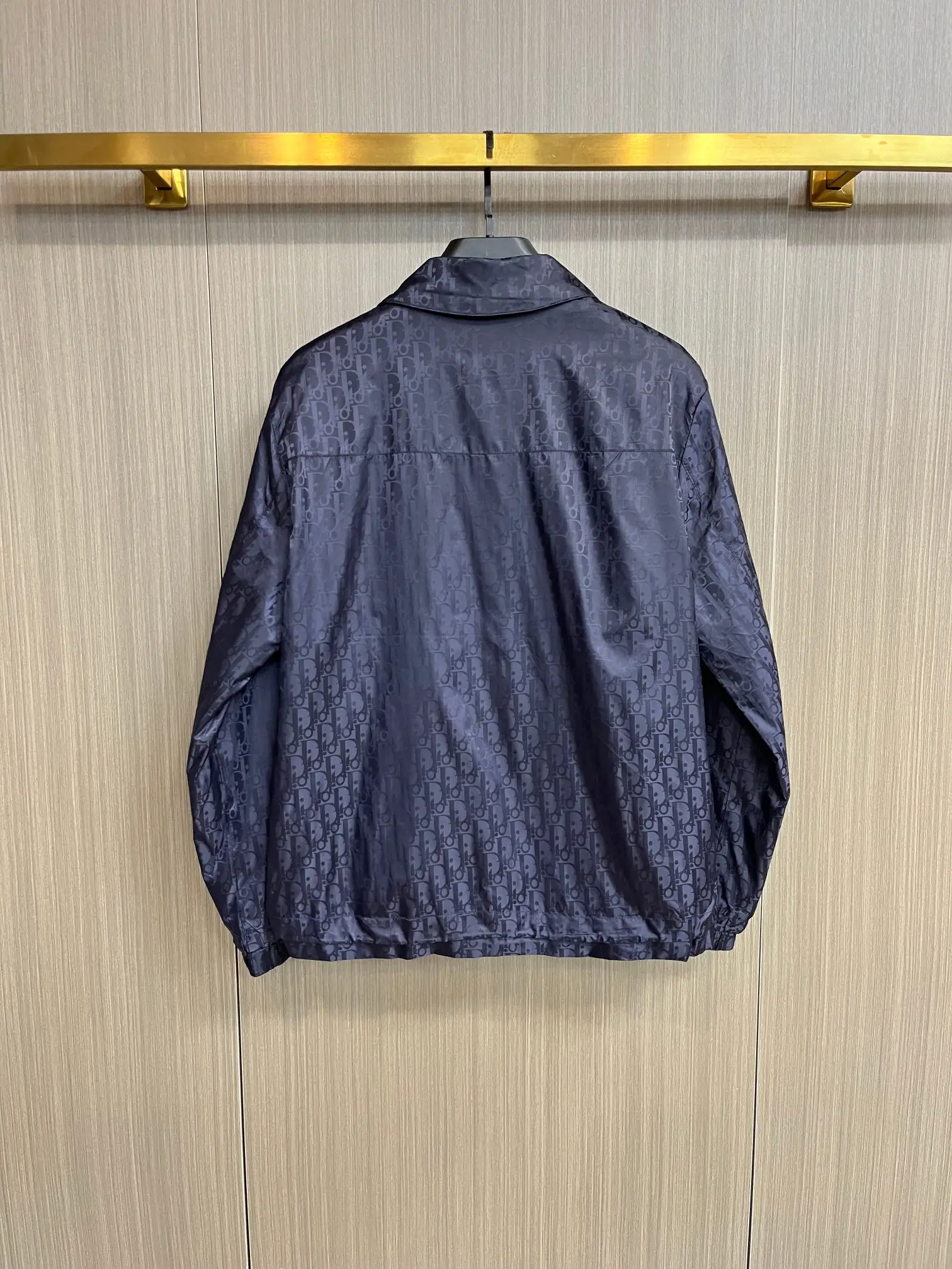 Oblique Jacquard Zip-Up Jacket with Packable Hood D38014801 — view 2