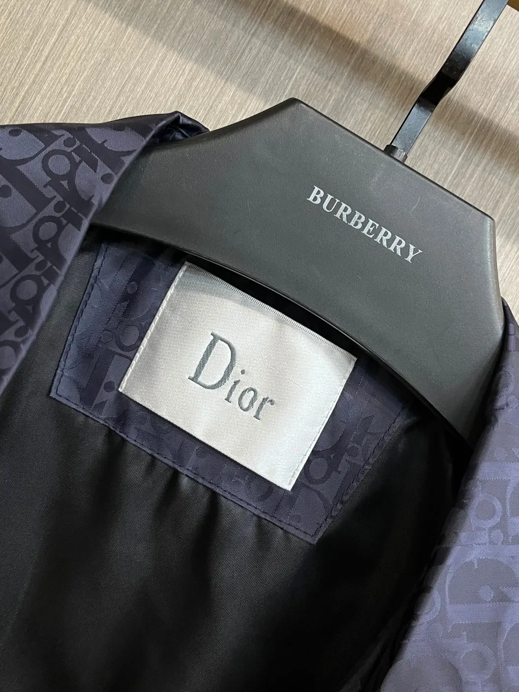 Oblique Jacquard Zip-Up Jacket with Packable Hood D38014801 — view 5
