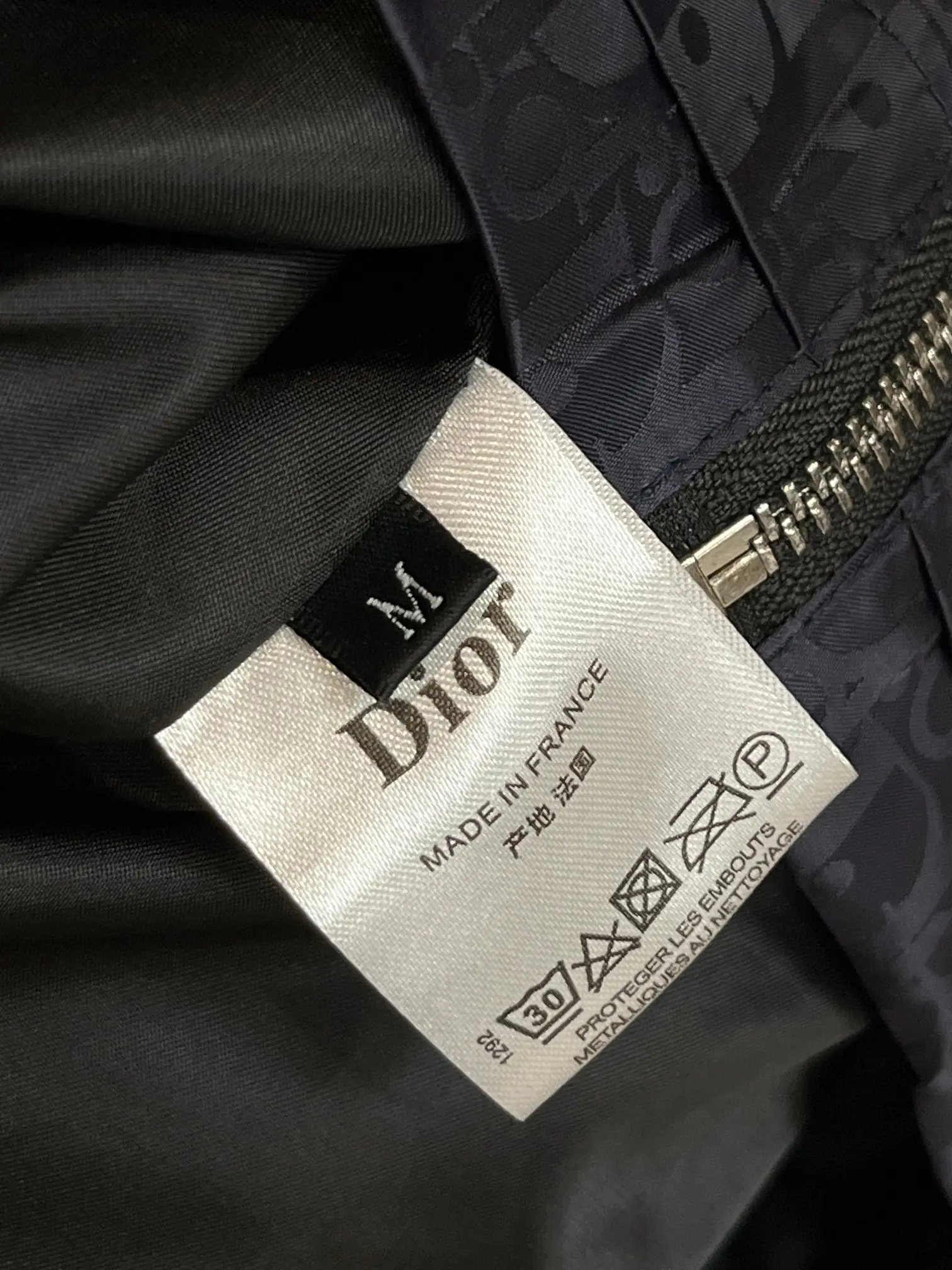 Oblique Jacquard Zip-Up Jacket with Packable Hood D38014801 — view 9