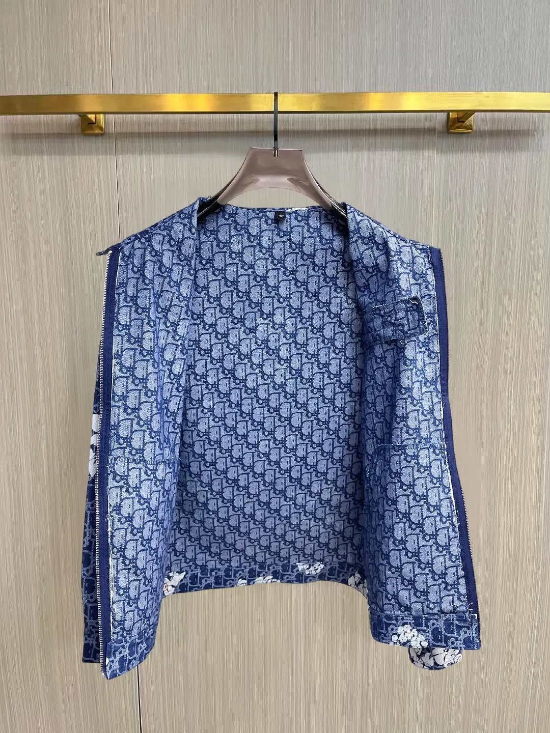 Oblique Monogram and Floral Print Harrington Jacket D38014752 — view 3