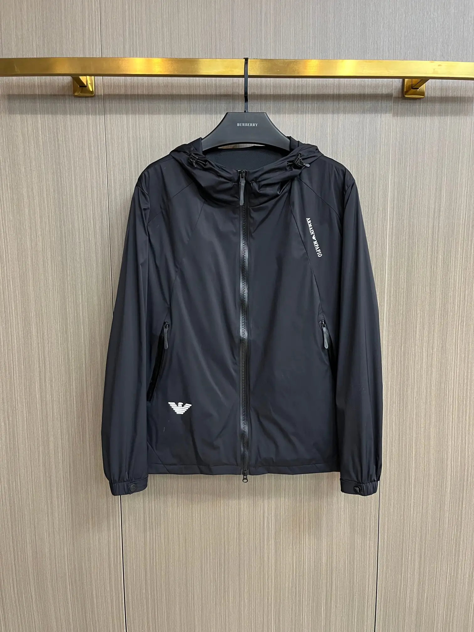 Logo-Print Hooded Shell Jacket D38014719