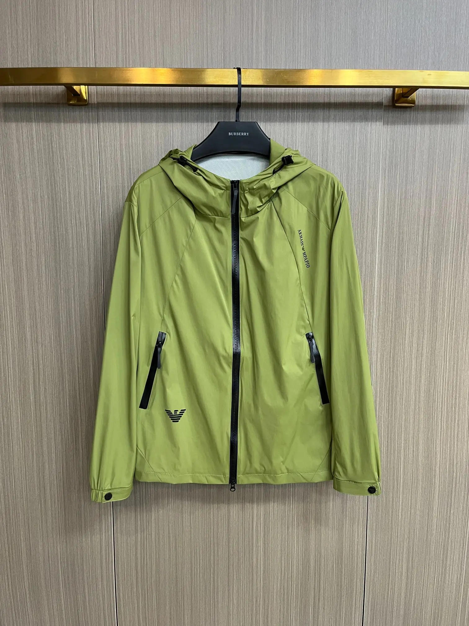 Logo-Print Hooded Windbreaker Jacket D38014718