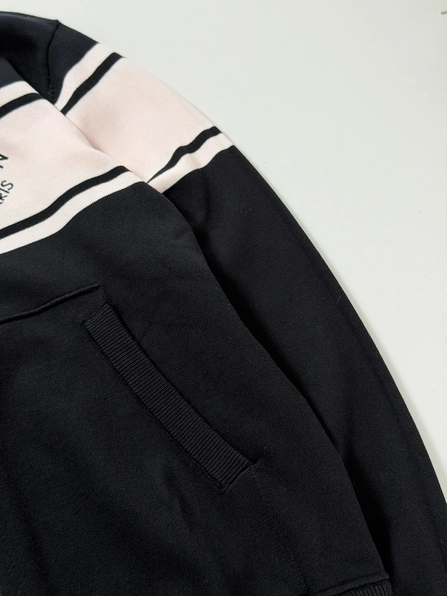 Striped Knit Zip-Up Track Jacket D38022035 — view 8