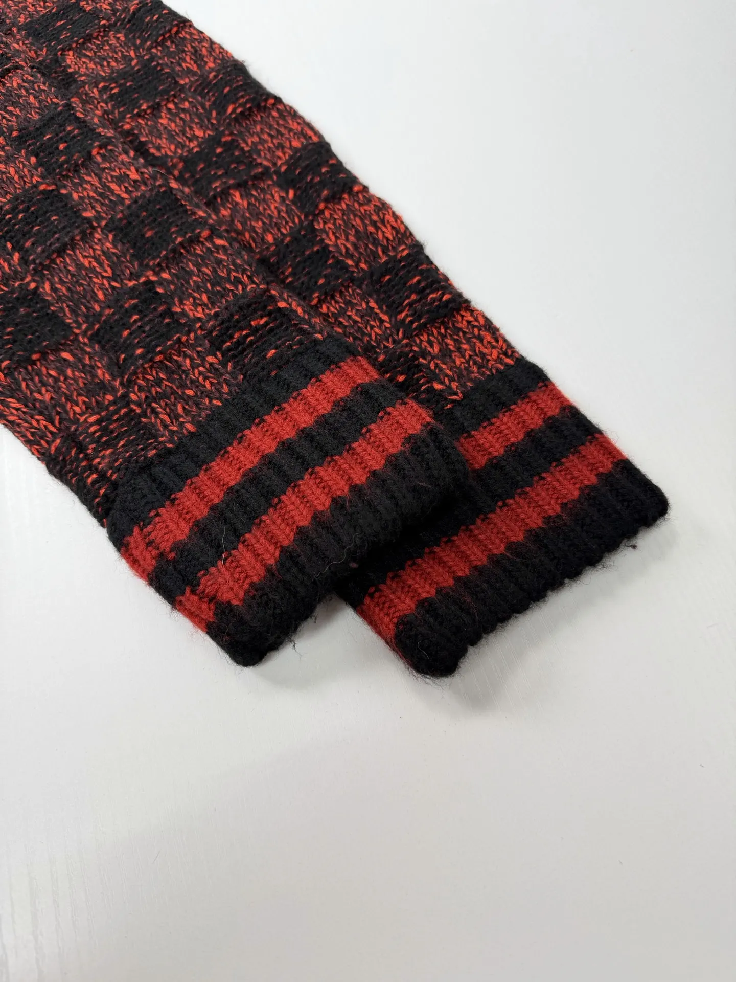 Damier Half-Zip Checkered Knit Sweater D38021970 — view 9