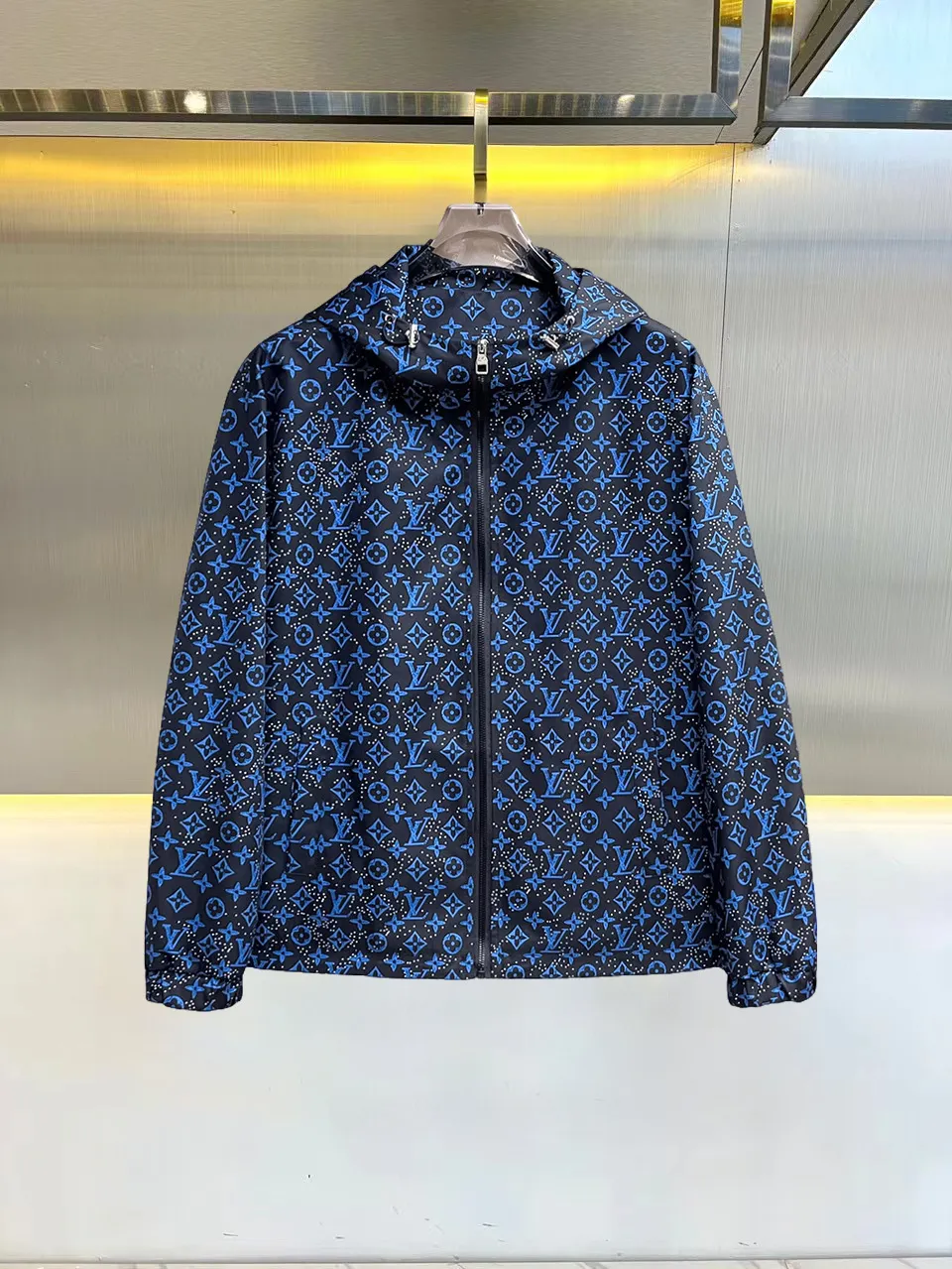 Monogram Print Hooded Windbreaker Jacket D38015091