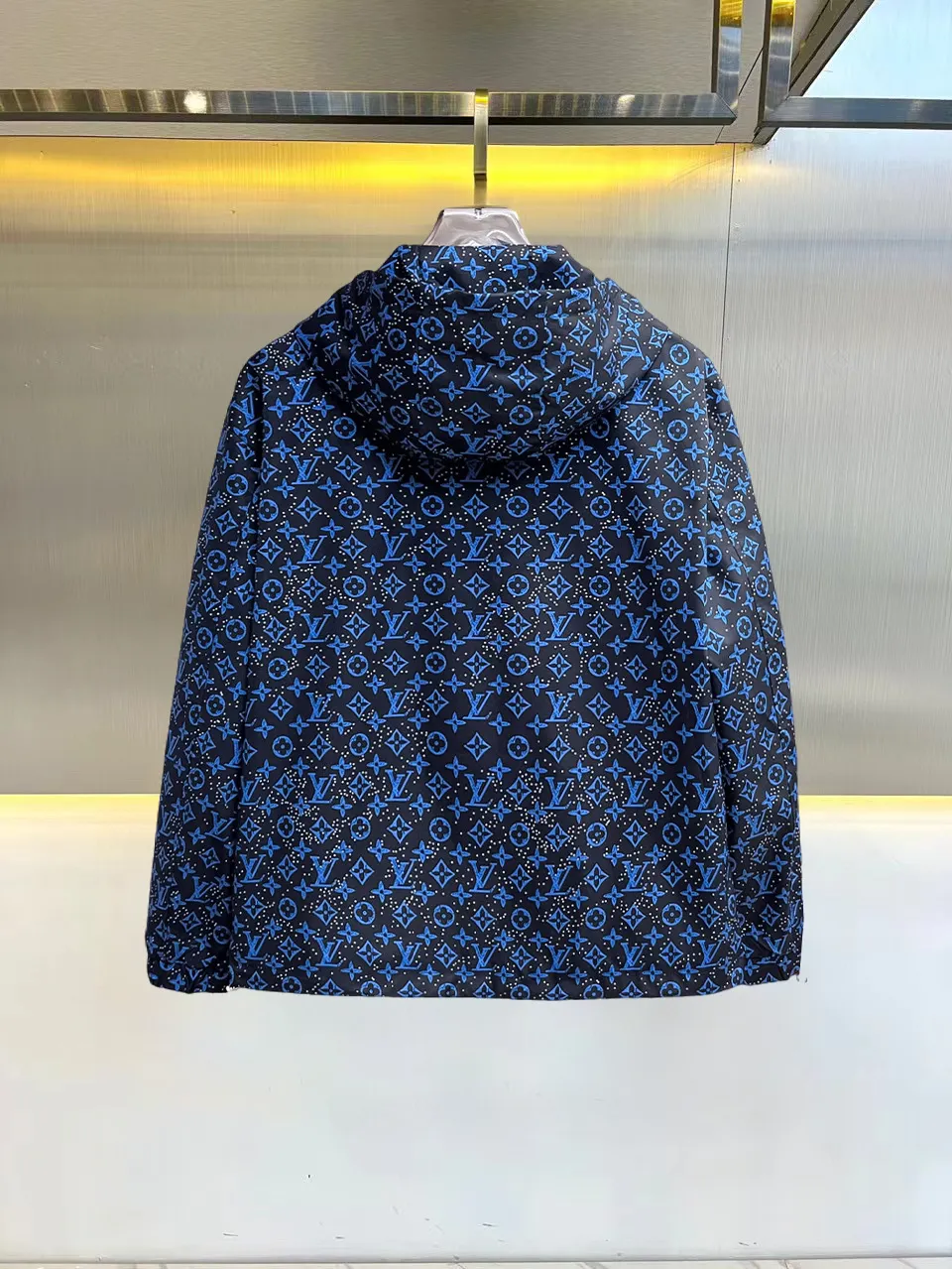 Monogram Print Hooded Windbreaker Jacket D38015091 — view 2