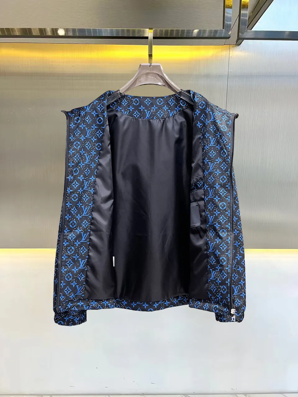 Monogram Print Hooded Windbreaker Jacket D38015091 — view 3