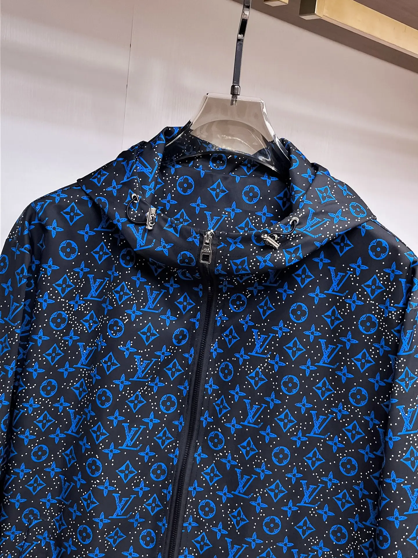 Monogram Print Hooded Windbreaker Jacket D38015091 — view 4