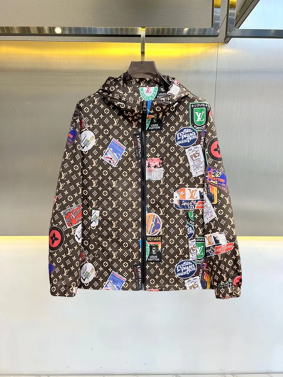 Monogram Patchwork Hooded Windbreaker D38015090