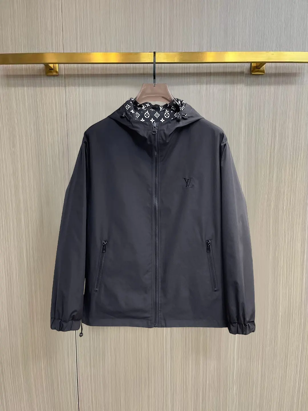 Reversible Monogram Hooded Windbreaker Jacket D38014753
