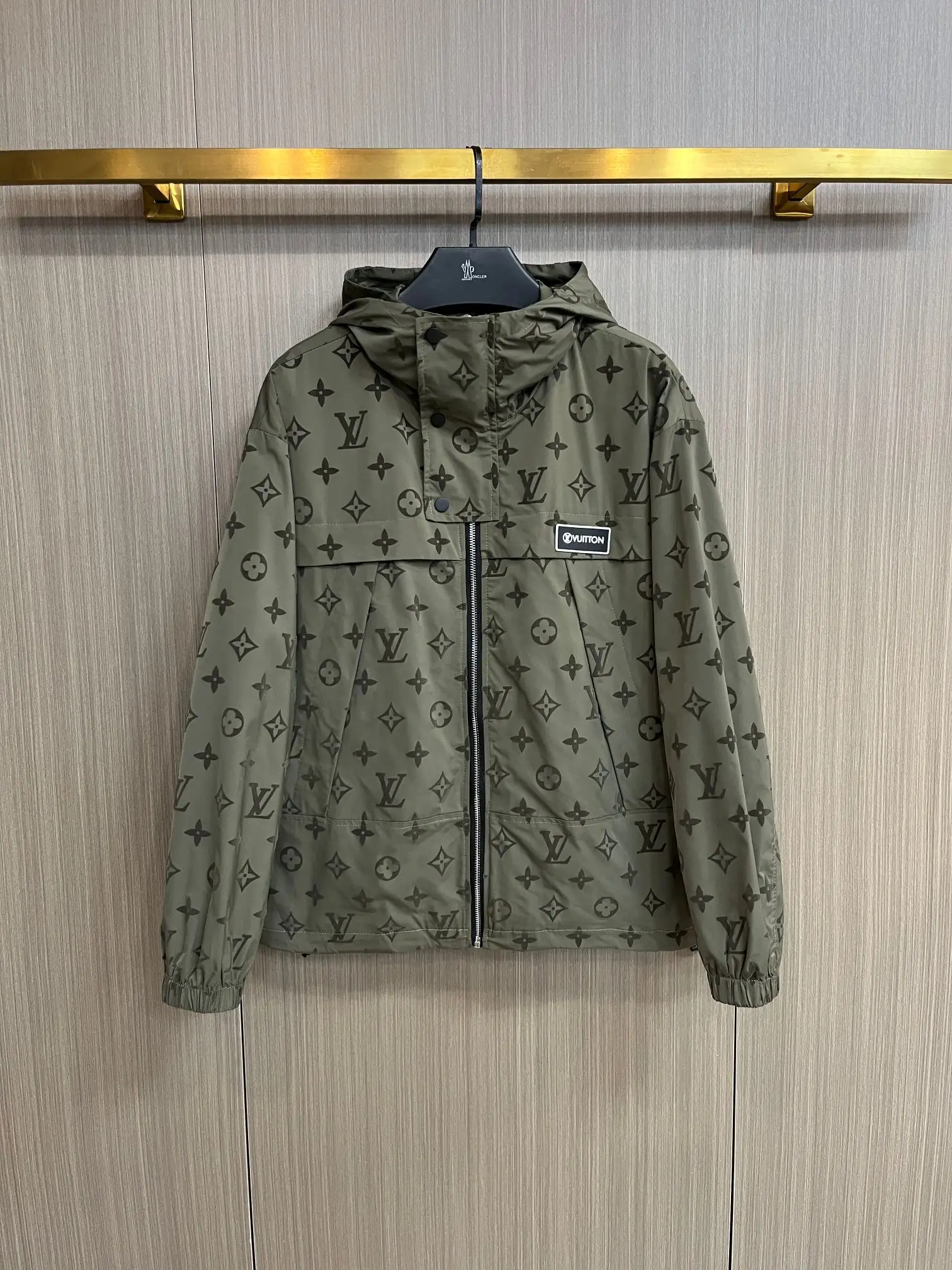 Monogram Print Hooded Windbreaker Jacket D38014715