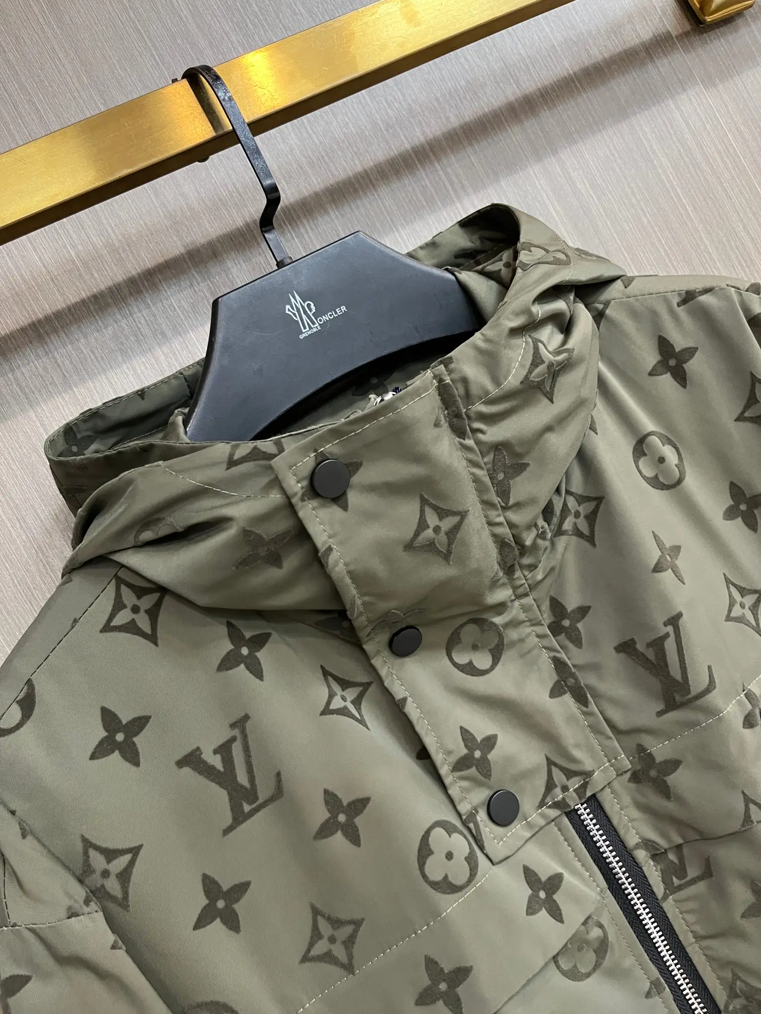 Monogram Print Hooded Windbreaker Jacket D38014715 — view 3