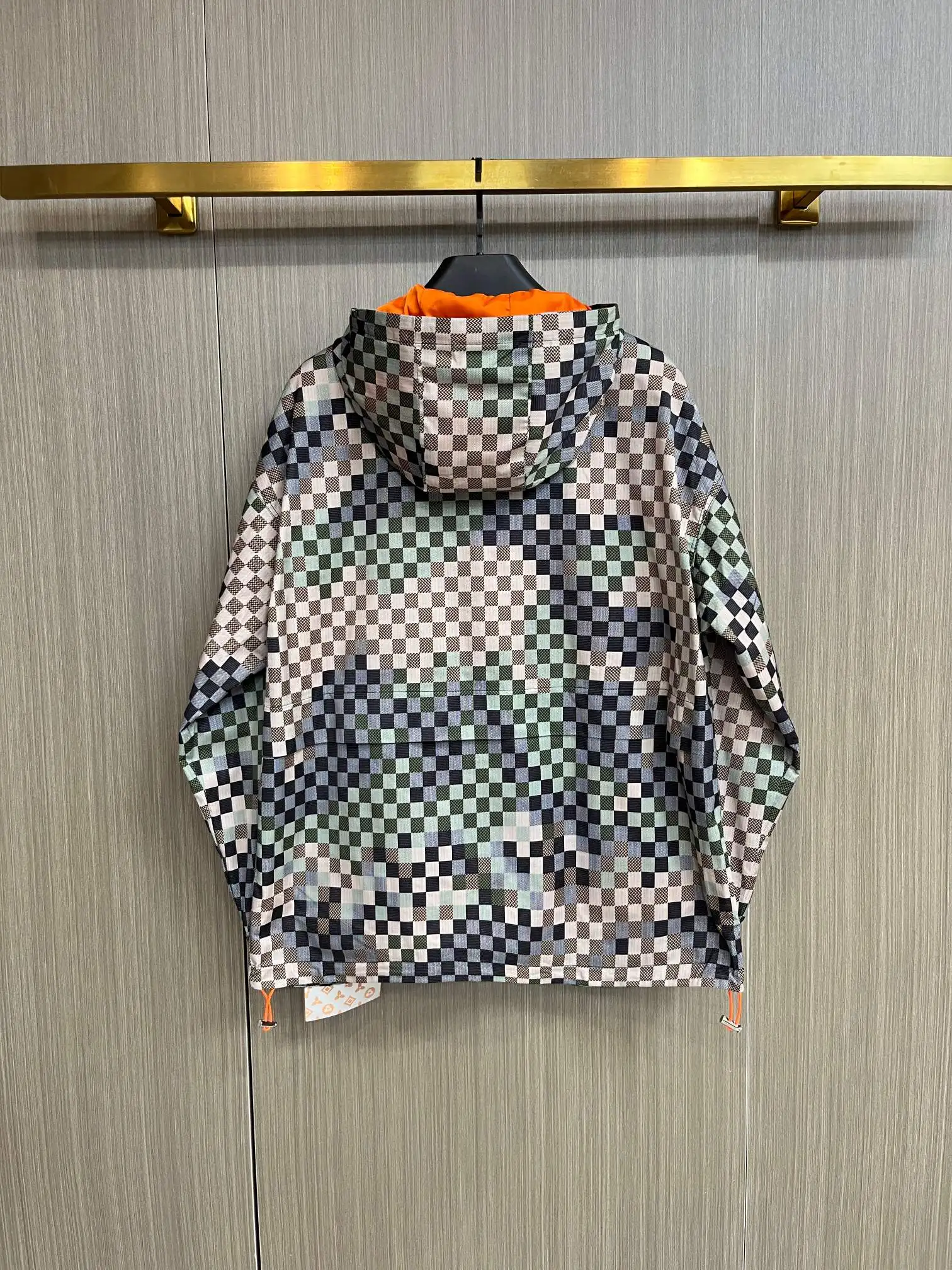 Damier Print Hooded Windbreaker Jacket D38014706 — view 2