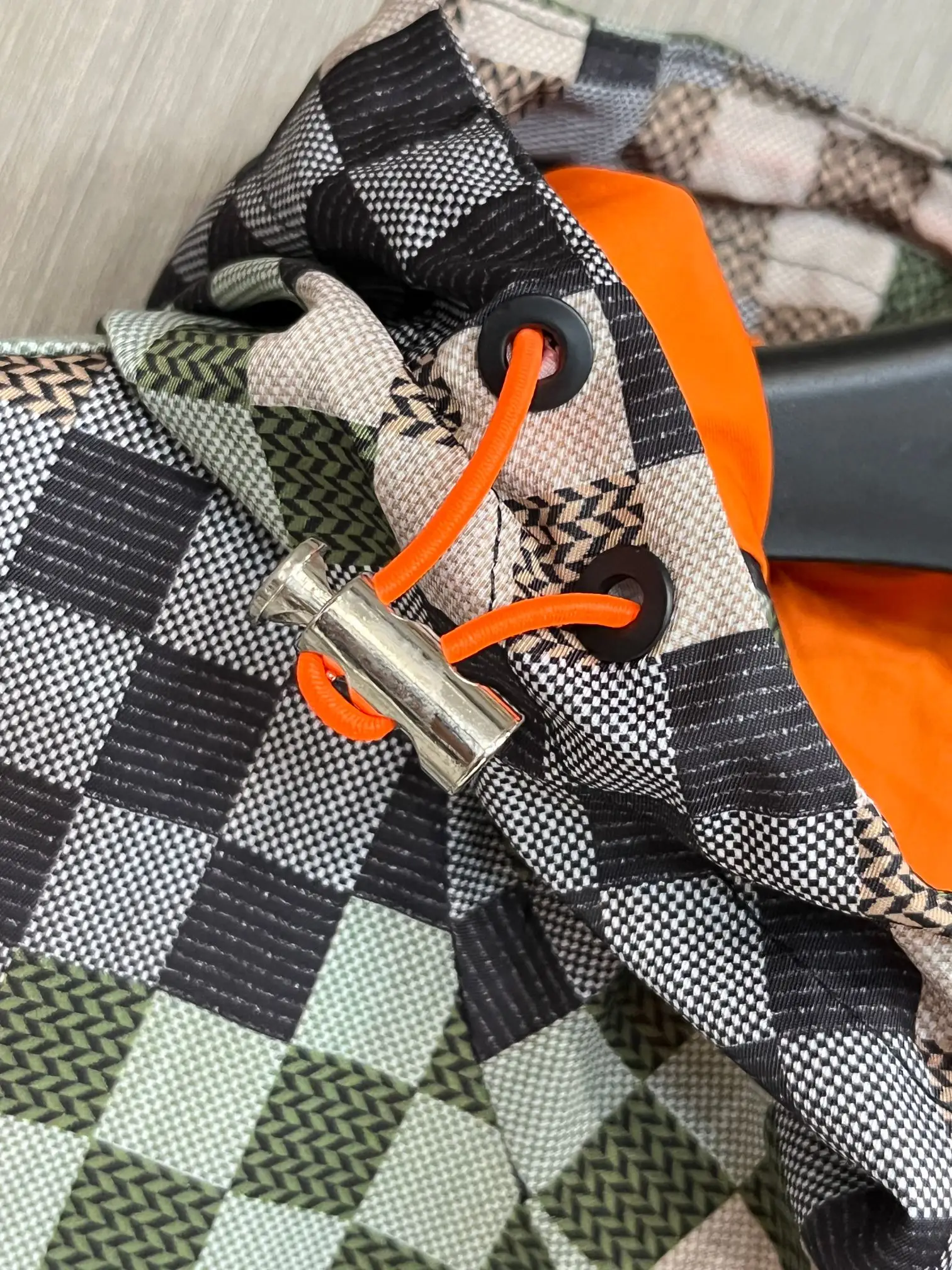 Damier Print Hooded Windbreaker Jacket D38014706 — view 6