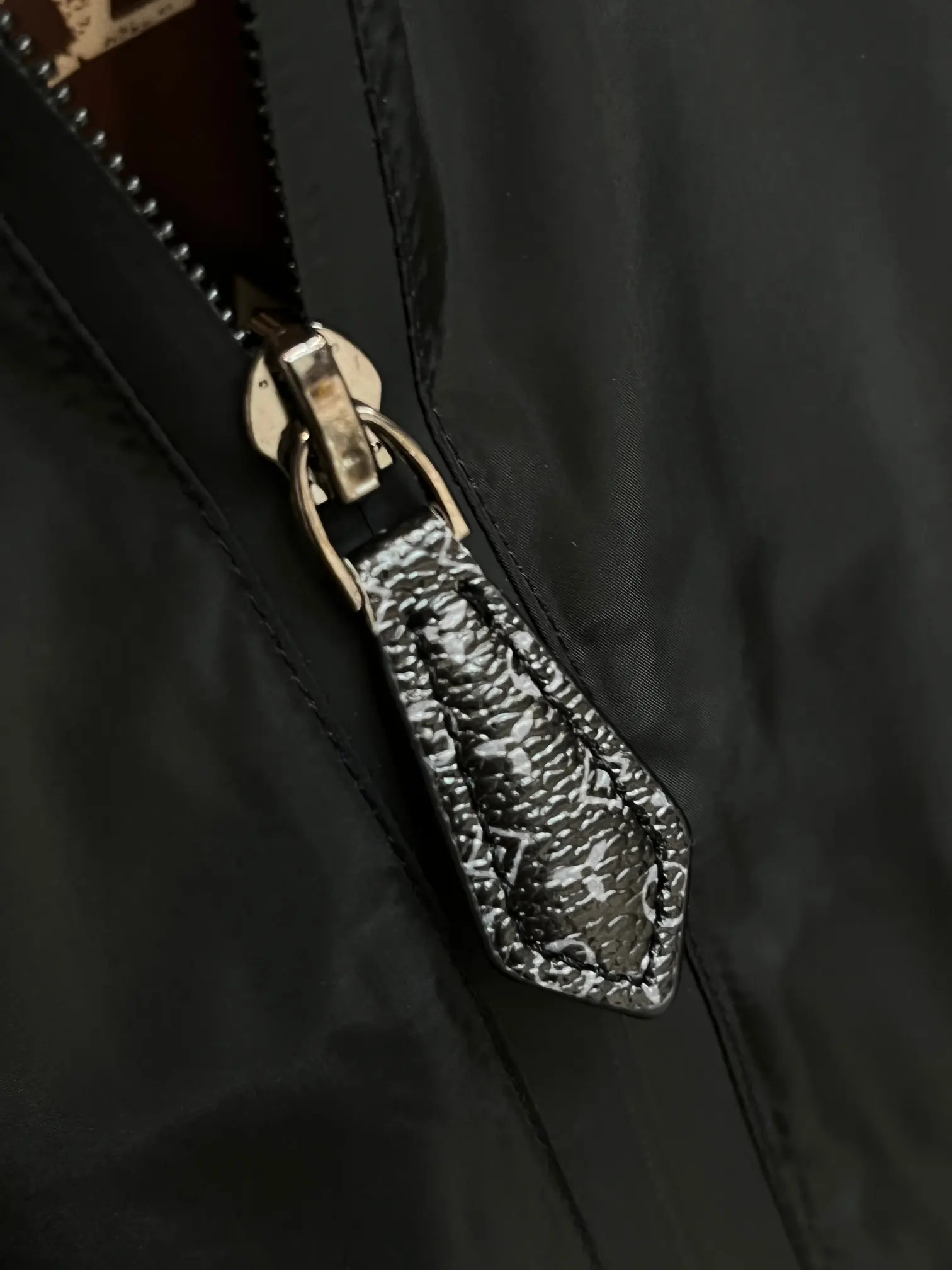 Monogram Panel Zip-Up Jacket with Packable Hood D38014780 — view 7