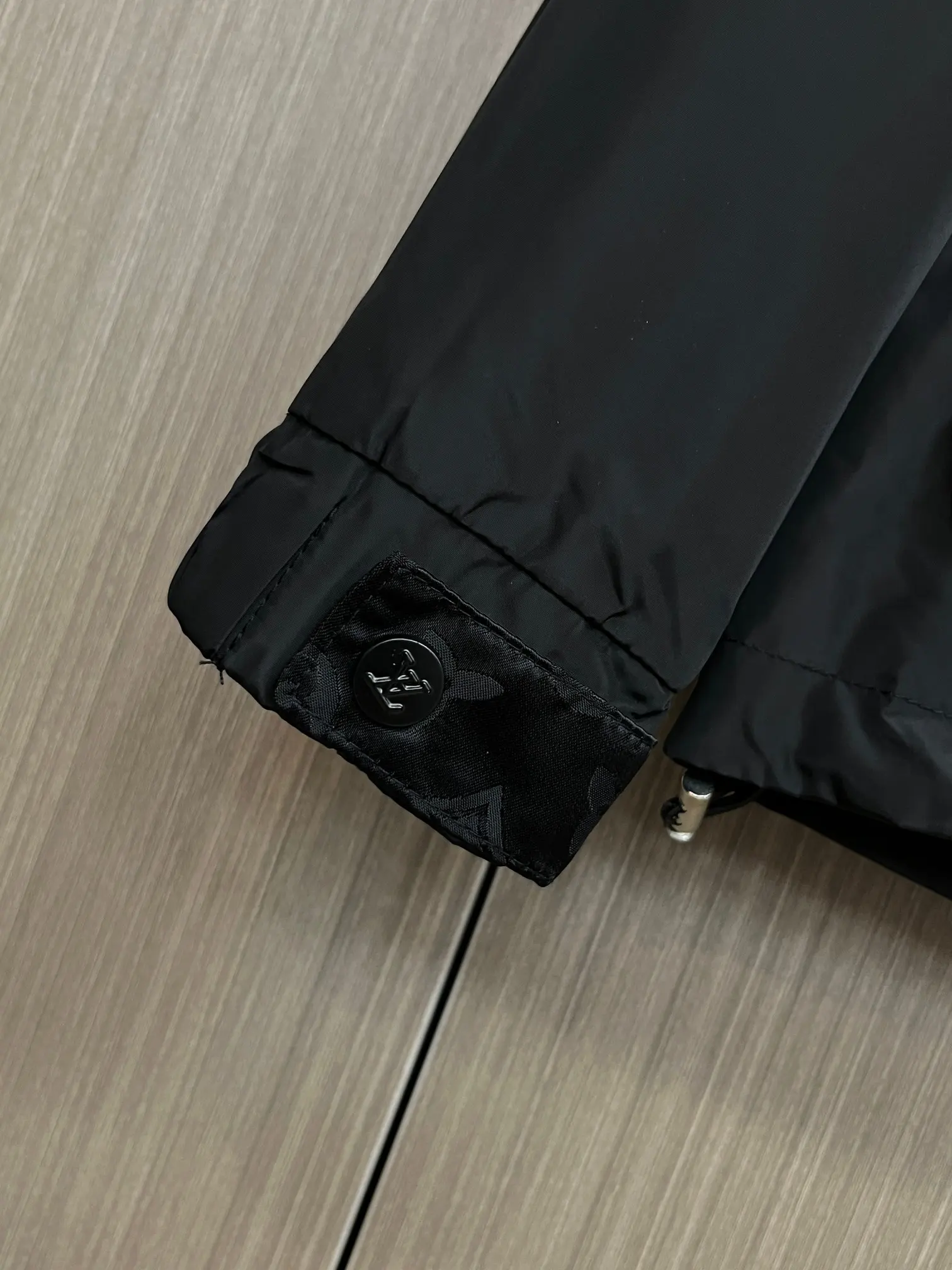 Monogram Panel Zip-Up Jacket with Packable Hood D38014780 — view 10