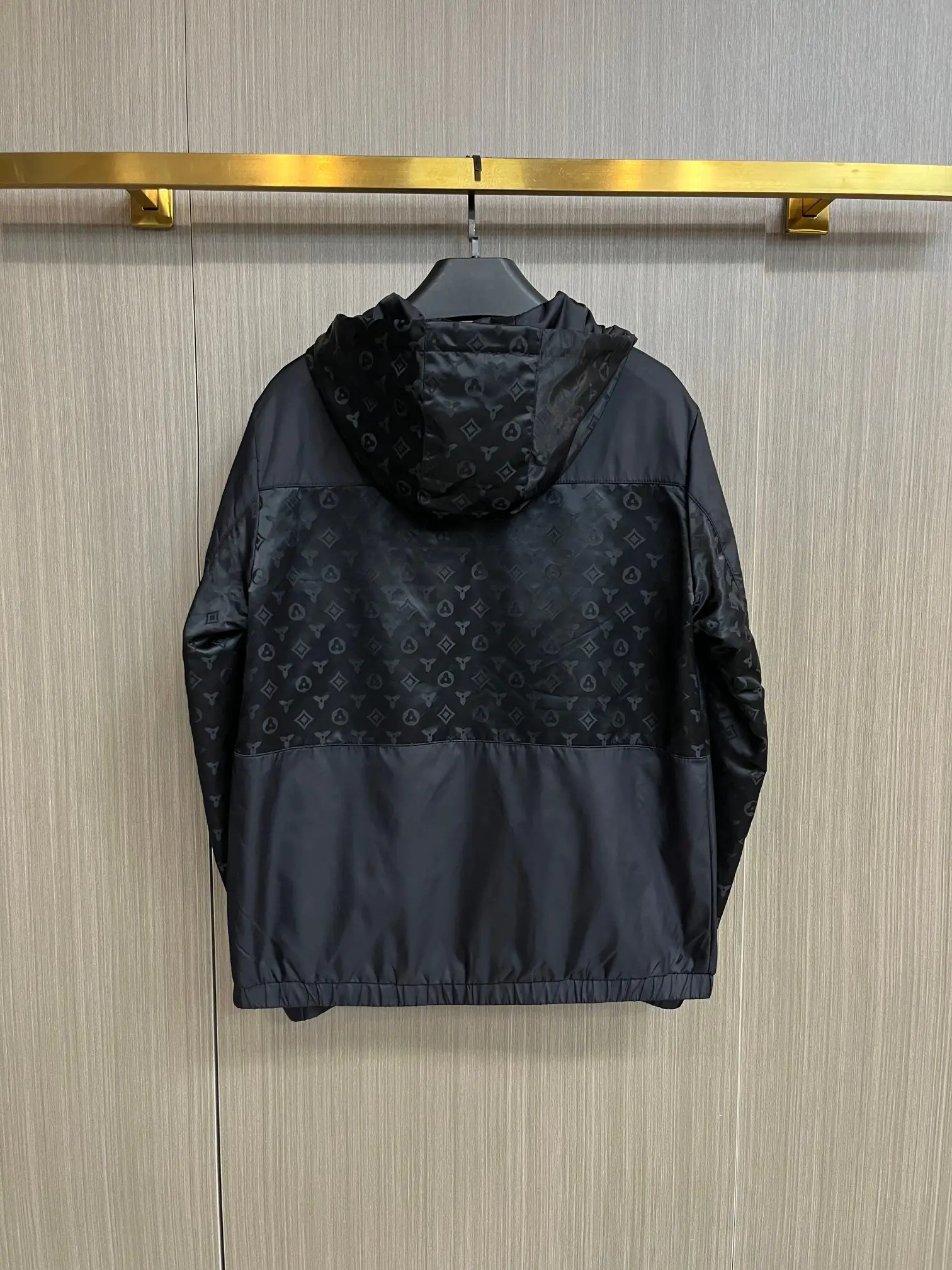 Monogram Panel Hooded Windbreaker Jacket D38014710 — view 2