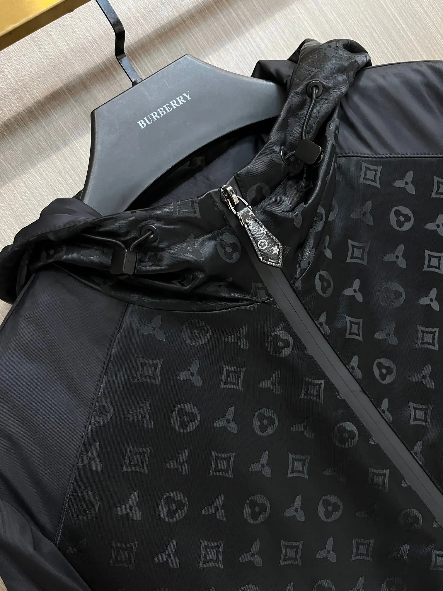 Monogram Panel Hooded Windbreaker Jacket D38014710 — view 3